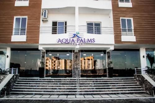 Aqua Palms Resort — the resort entrance