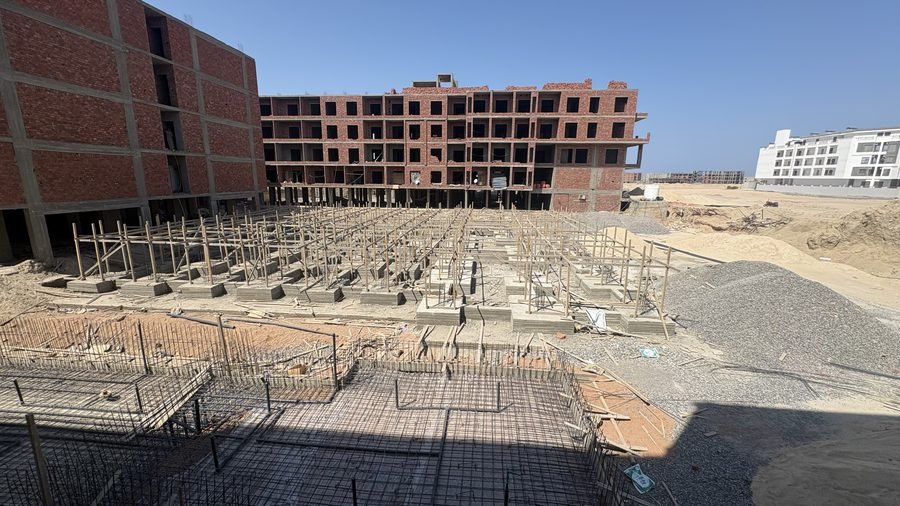 AQUA ORGWAN Resort under construction, August 2026
