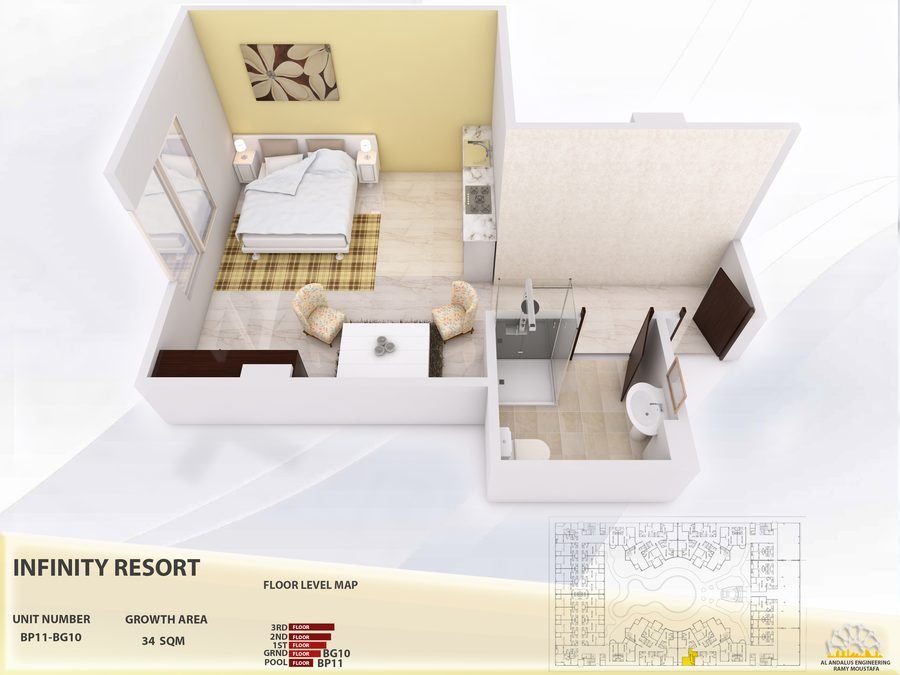 Layout drawing of a listed unit